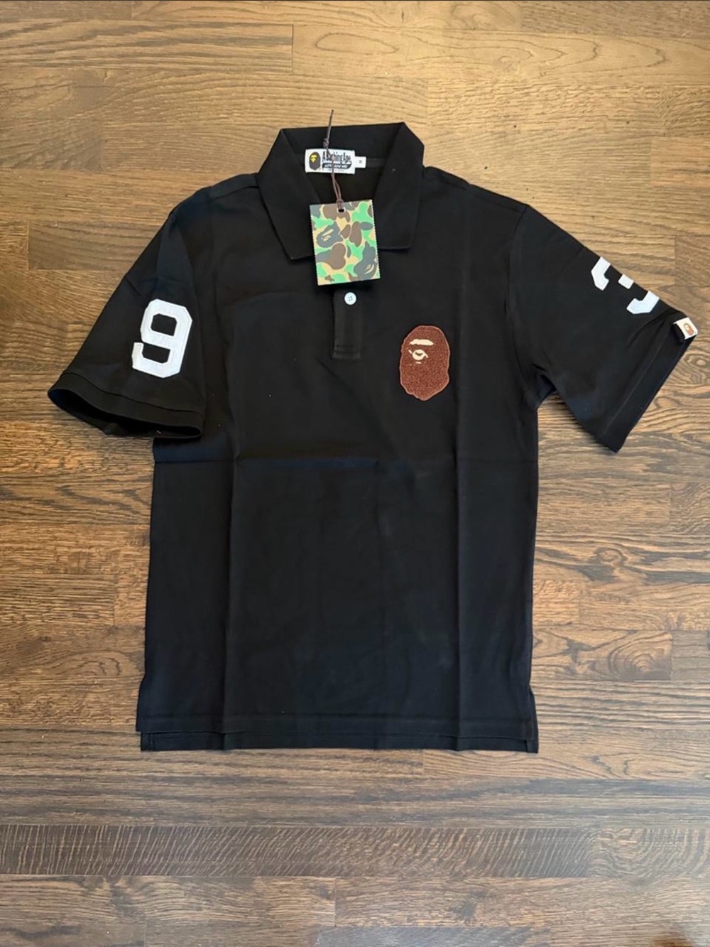 BAPE Black Polo Sz Small